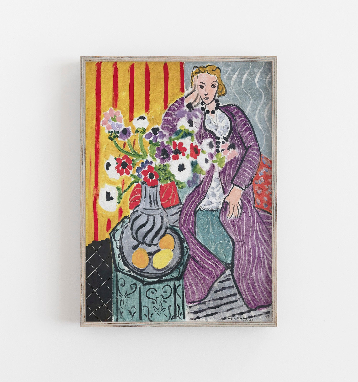 Matisse Print | Woman in Purple Robe | Woman Portrait
