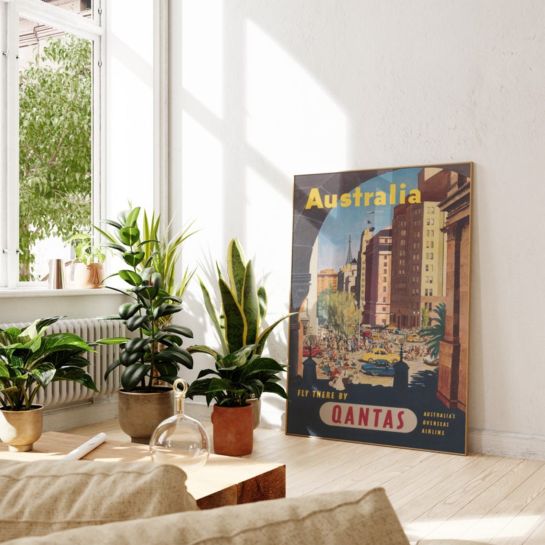 Sydney Australia Print Vintage Wall Art Australia Poster Etsy