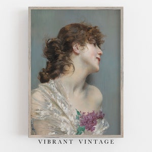 Woman Portrait | Vintage Wall Art | Vintage Woman Art | Antique Wall Decor | Victorian Fashion | Digital DOWNLOAD | PRINTABLE Wall Art #141