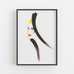 Vintage Fashion Wall Art, Vintage Wall Art, Woman Portrait, Minimalist Art, Retro Wall Decor, DIGITAL DOWNLOAD, PRINTABLE Art, Large Art