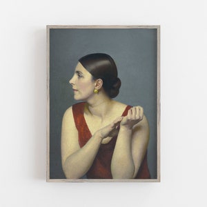 Woman Portrait | Vintage Wall Art  | Muted Neutral Colors | Fashion Wall Art | Antique Wall Decor |Woman in Profile |PRINTABLE Wall Art #183