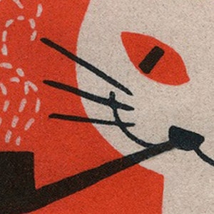 Cat Smoking Pipe Cat Wall Art Whimsical Wall Art Retro Wall - Etsy