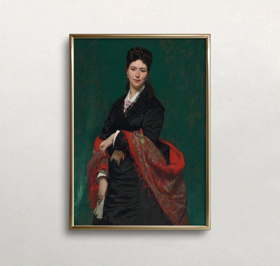 ヴィンテージ女性肖像画 | マダム・マリー・クレルク、1876年