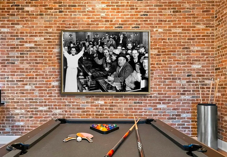 Prohibition Bar Print: Vintage Black and White Wall Art (Digital Download) image 2