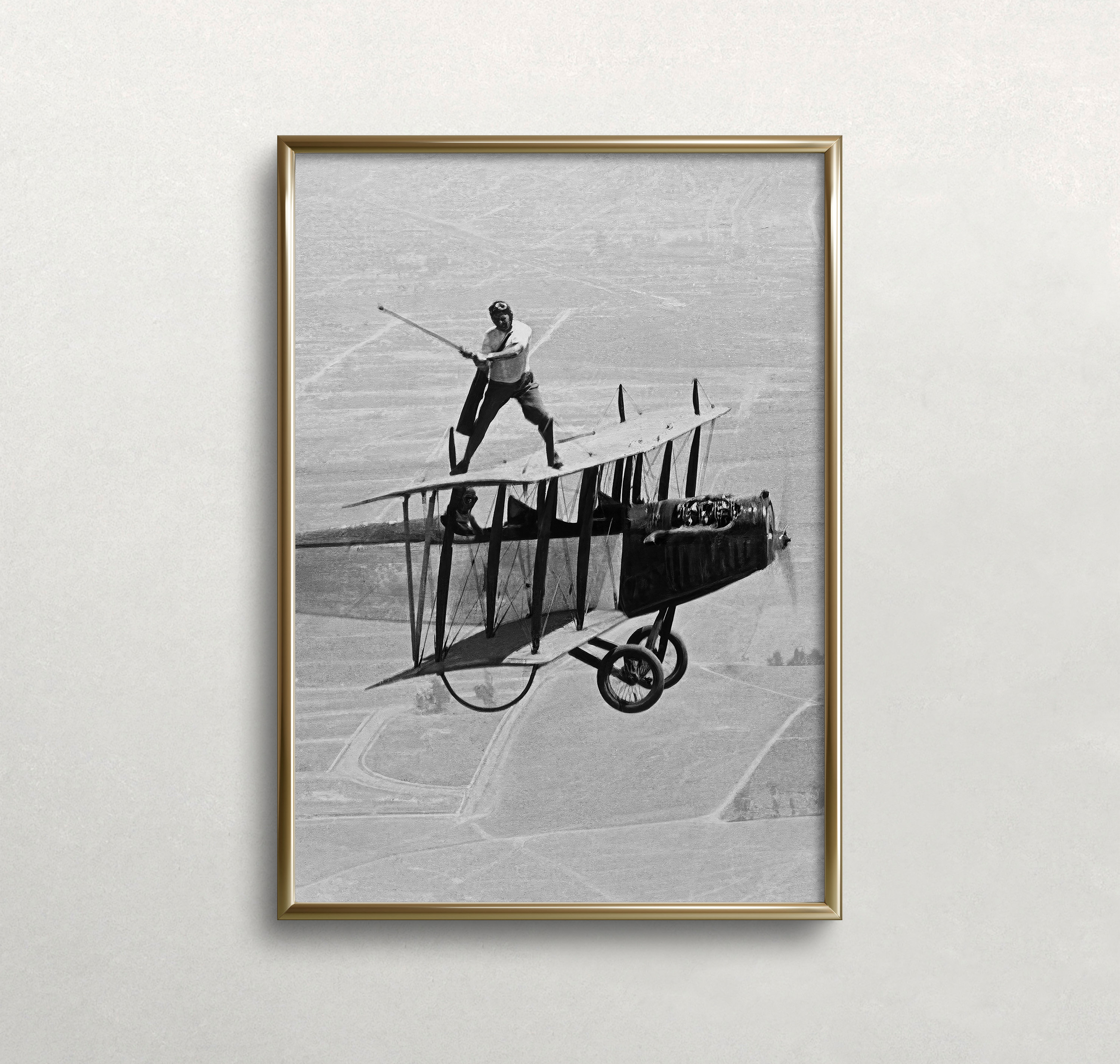 Vintage Golfer on Airplane Print: Black and White Sports Art (digital  Download) - Etsy, image size:2998x2848