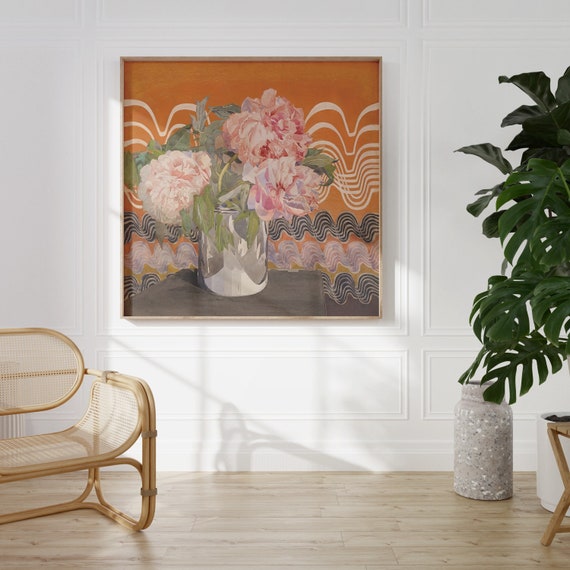 Vintage Peonies Wall Art: Early 20th Century Floral Print (Digital Download)