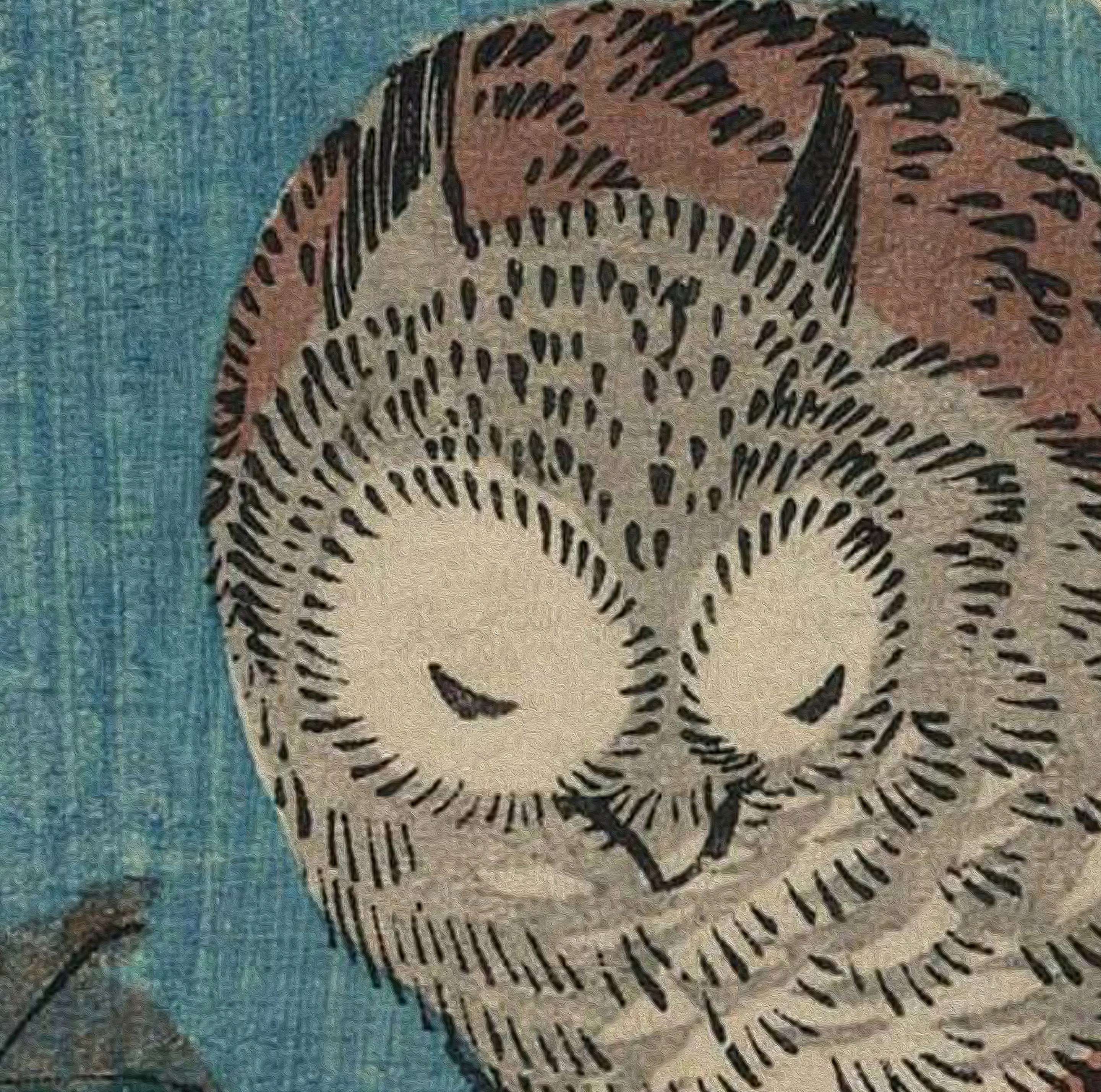 ヴィンテージの日本のフクロウの版画：19世紀アジア美術（デジタル