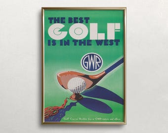 Vintage Golf Club Print: Retro GWR Wall Art (Digital Download)