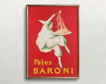 Vintage Pates Baroni Pasta Poster Art (Digital Download)