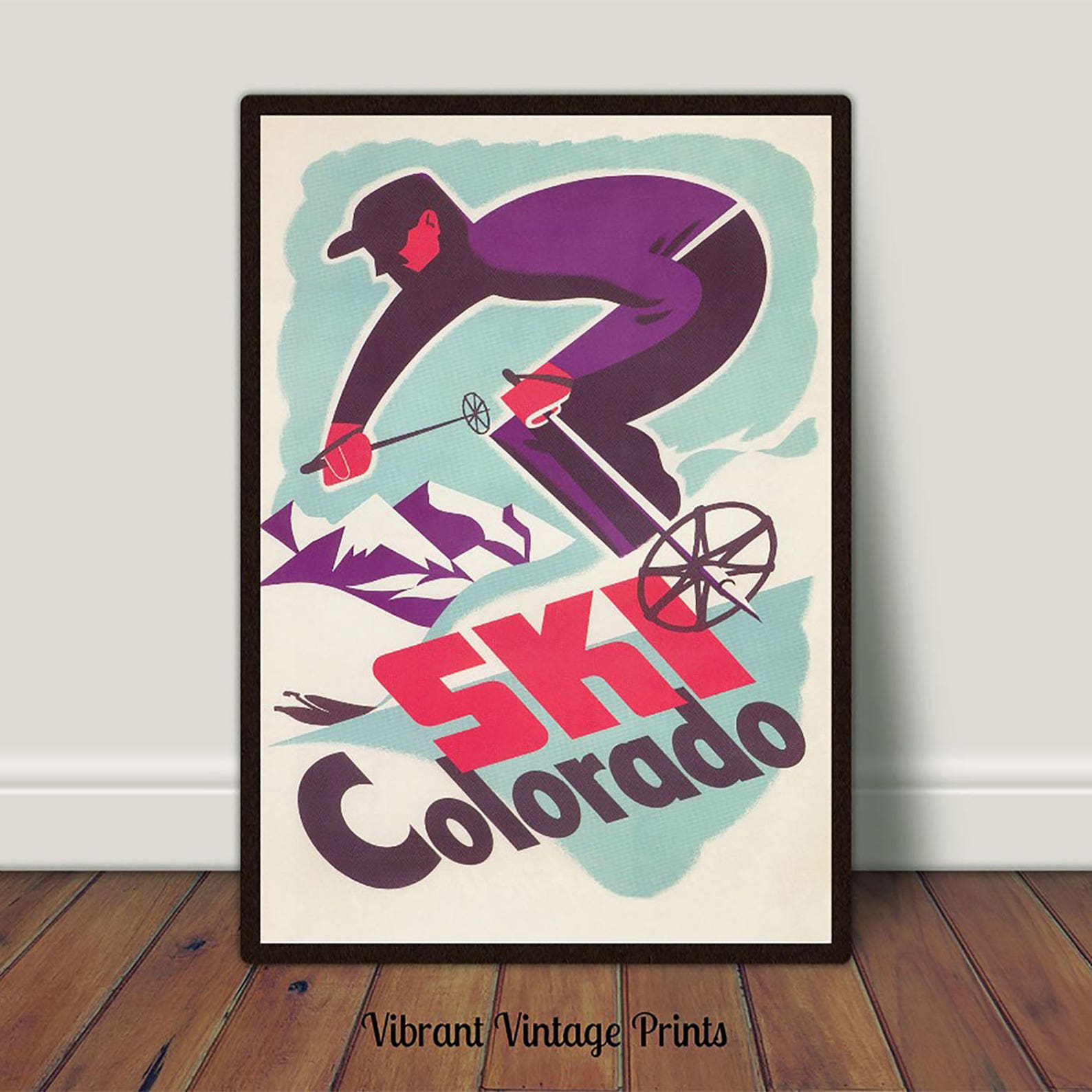 Ski Colorado Print Vintage Ski Poster Colorado Print - Etsy