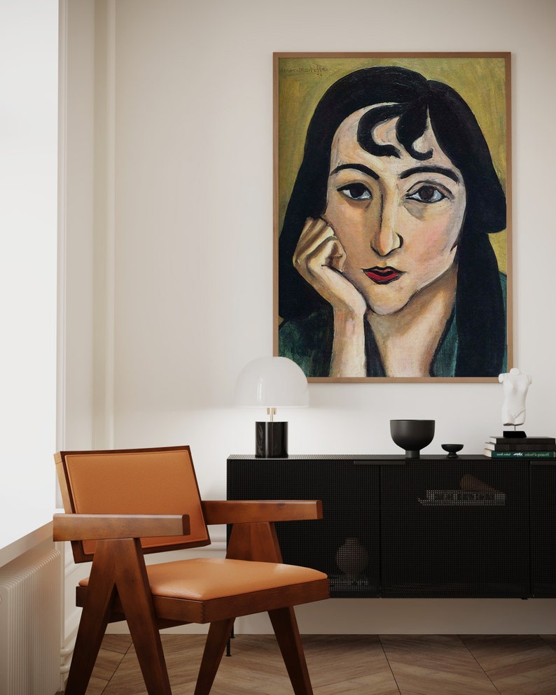 Matisse Wall Art Woman Portrait Vintage Wall Art Moody Portrait Matisse