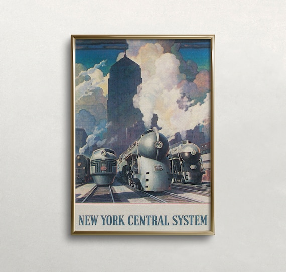 Vintage Train Wall Art: New York Central System Print (Digital Download)
