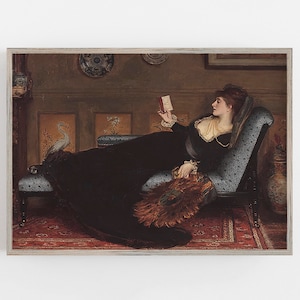 Vintage Kunstdruck einer Frau: Elegantes Portrait (Digitaler Download)