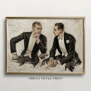 Dapper Men | Vintage Wall Art | Man Cave Decor | Bar Wall Decor | Advertisement | Man in Tuxedo | DIGITAL DOWNLOAD | PRINTABLE Wall Art #232
