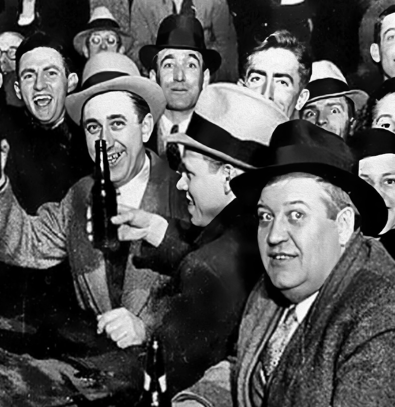 Prohibition Bar Print: Vintage Black and White Wall Art (Digital Download) image 9