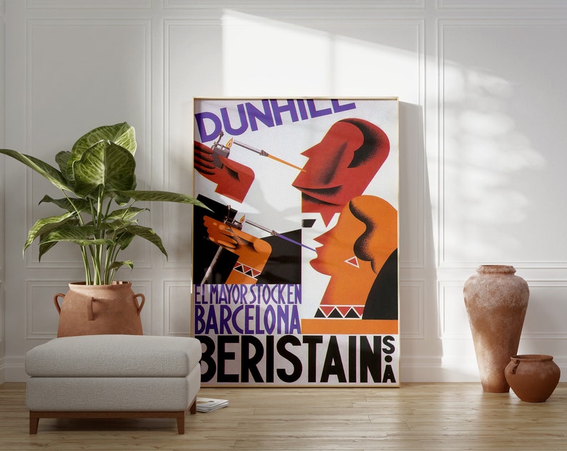 Art Deco Wall Decor Vintage Wall Art Glamorous Couple Man Etsy