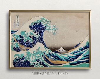 The Great Wave, Japanese Wall Art, Vintage Wall Art, Great Wave off Kanagawa, Asian Wall Art, DIGITAL DOWNLOAD, PRINTABLE Wall Art #306