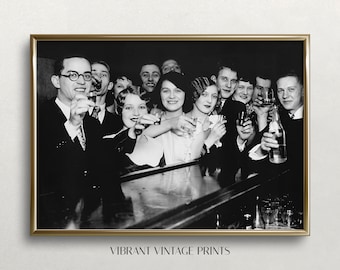 Prohibition Wall Art, Black and White Art, Vintage Wall Art, Bar Wall Decor, Speakeasy Wall Art, DIGITAL DOWNLOAD, PRINTABLE Wall Art