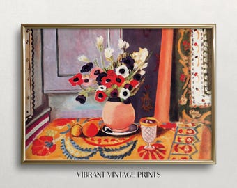 Matisse Anemones Print: Vintage Floral Still Life (Digital Download)