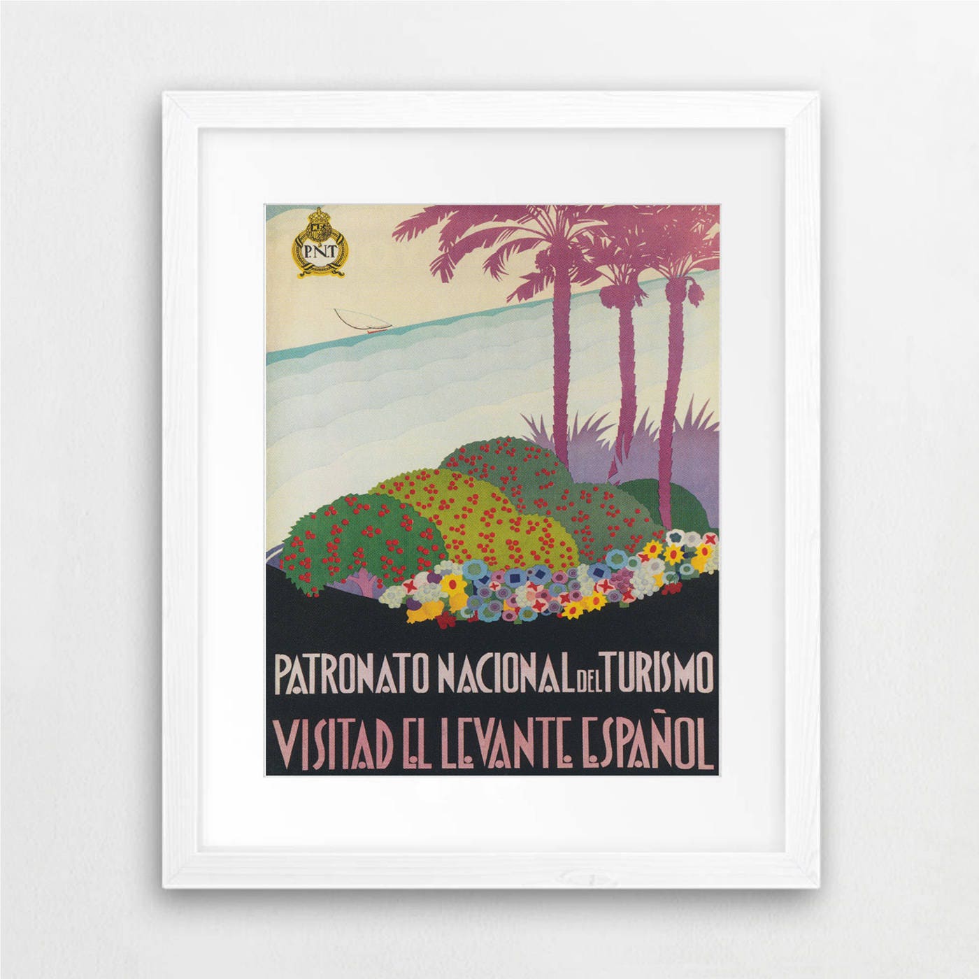 Spain Wall Art Vintage Wall Art Spain Travel Poster Coastal Etsy