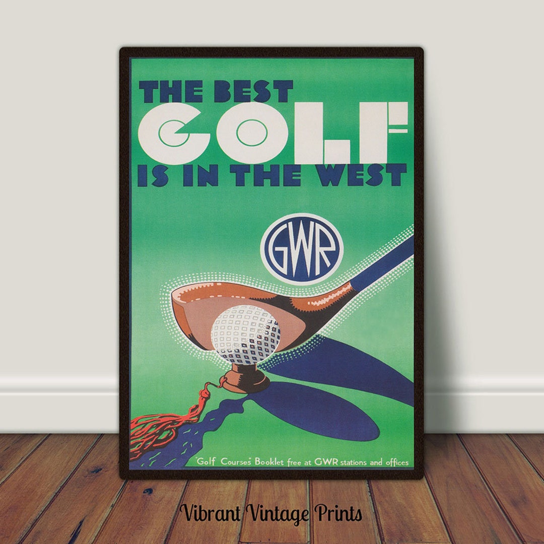 Vintage Golf Wall Art, Golf Print, Golf Club Print, Golf Wall Decor