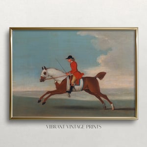 Ridande hästtryck: Vintage ryttarekonst (digital nedladdning) bild 1