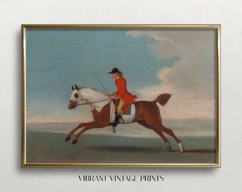 Equestrian Horse Print: Vintage Horseback Rider Art (Digital Download)