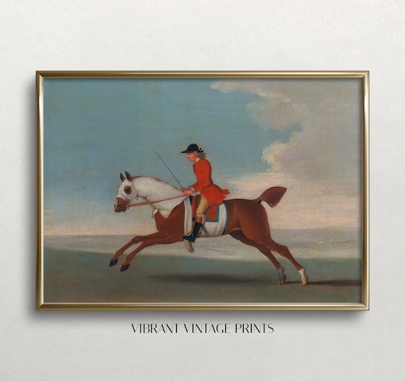 Equestrian Horse Print: Vintage Horseback Rider Art (Digital Download)