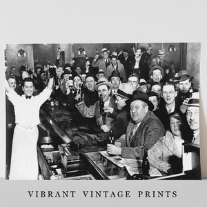 Prohibition Bar Print: Vintage Black and White Wall Art (Digital Download) image 8