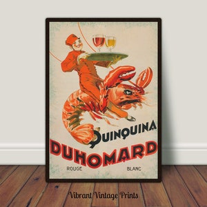 Bar Wall Decor, Vintage Wall Art, Home Bar Decor, Beverage Wall Art, Lobster Wall Art, DIGITAL DOWNLOAD, PRINTABLE Wall Art, Large Wall Art