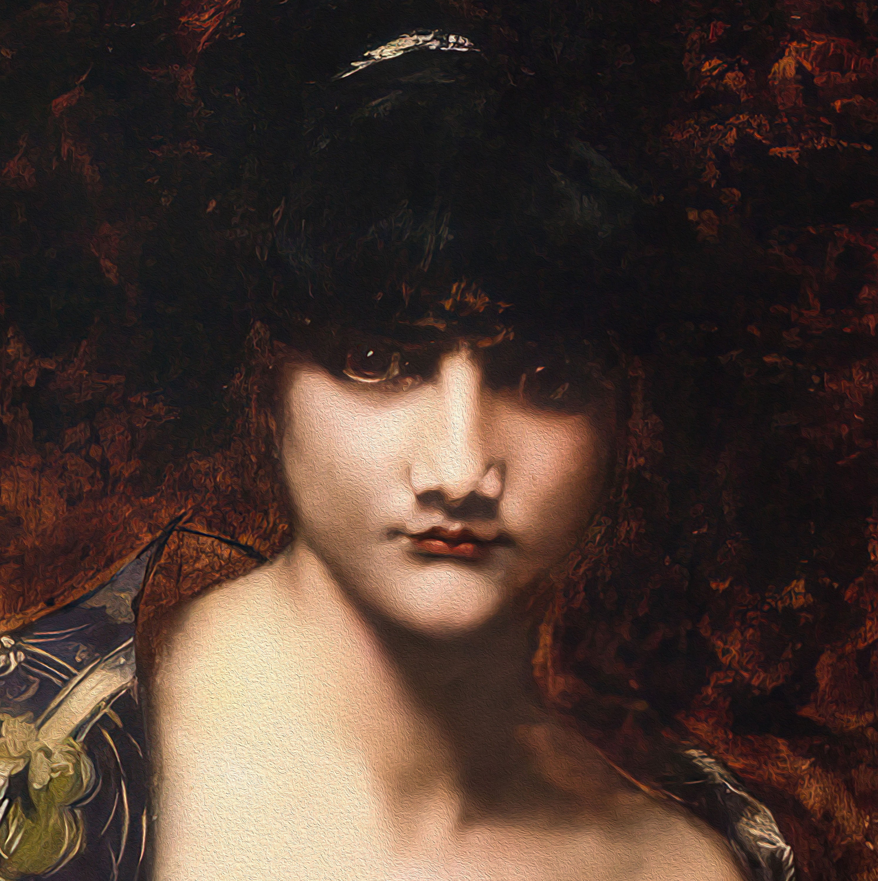 Vintage Wall Art Woman Portrait Art Antique Wall Decor Etsy