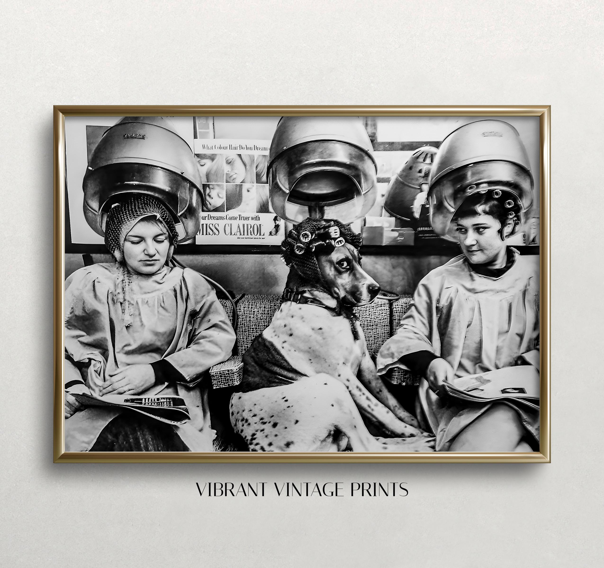 Affiche Vintage De Coiffeur Sur Toile - Décoration Murale Multi-color (neuve)