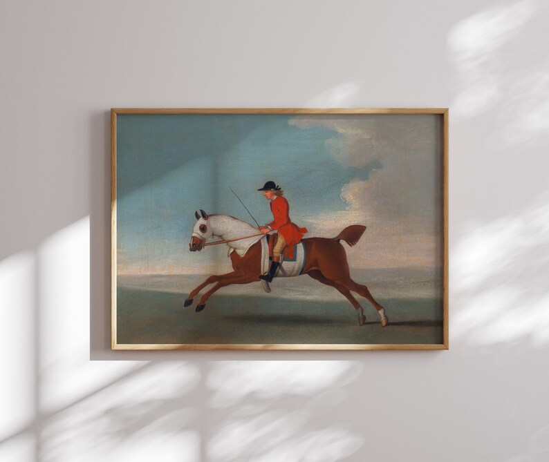 Ridande hästtryck: Vintage ryttarekonst (digital nedladdning) bild 4