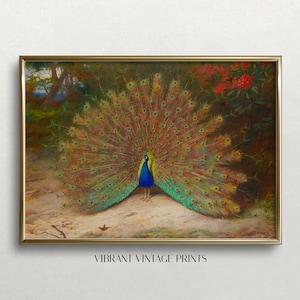 Peacock Wall Art | Vintage Wall Art  | Peacock Print | Antique Wall Decor | Vintage Peacock Art | Digital DOWNLOAD | PRINTABLE Wall Art #489