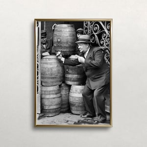 Prohibition Wall Art, Black and White Art, Vintage Wall Art, Bar Cart Decor, Kegs of Beer, Beer Party, DIGITAL DOWNLOAD, PRINTABLE Wall Art
