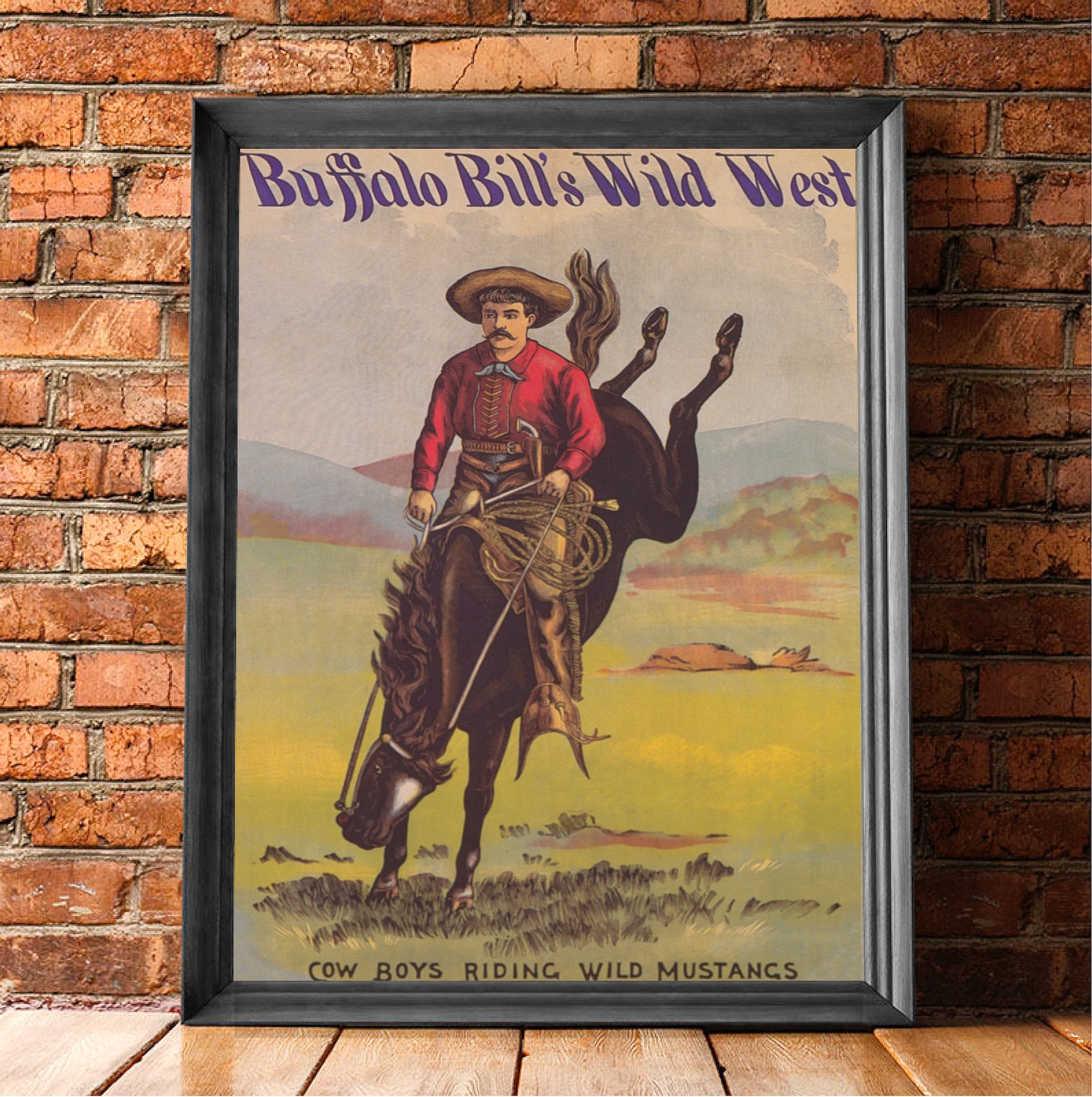 Buffalo Bill Vintage Poster, Wild West Show Art (digital Download) - Etsy