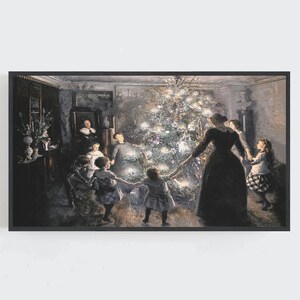 Samsung Frame TV Art, Christmas Wall Art, Vintage Wall Art, Christmas Tree Art, Victorian Decor, Digital DOWNLOAD, Digital TV Art