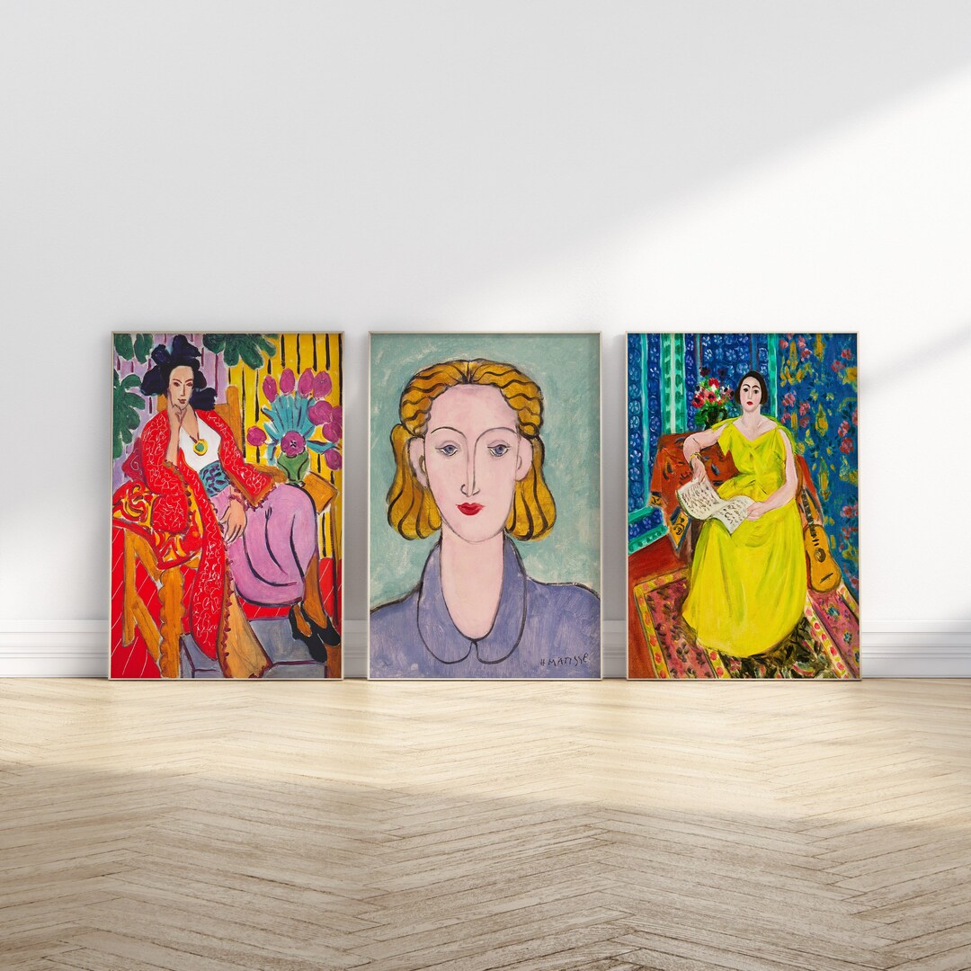 Matisse Wall Art, Woman Portrait, Vintage Wall Art, Colorful Wall Art ...