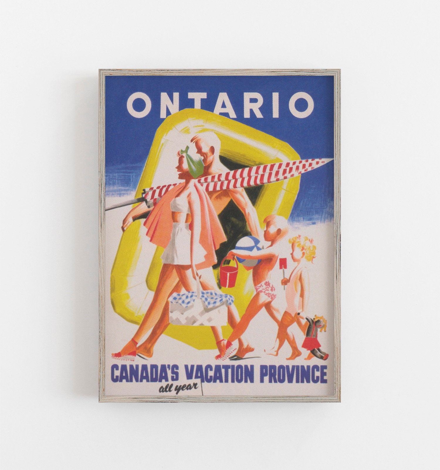 Ontario Canada Print Vintage Wall Art Beach Wall Art Canada Etsy