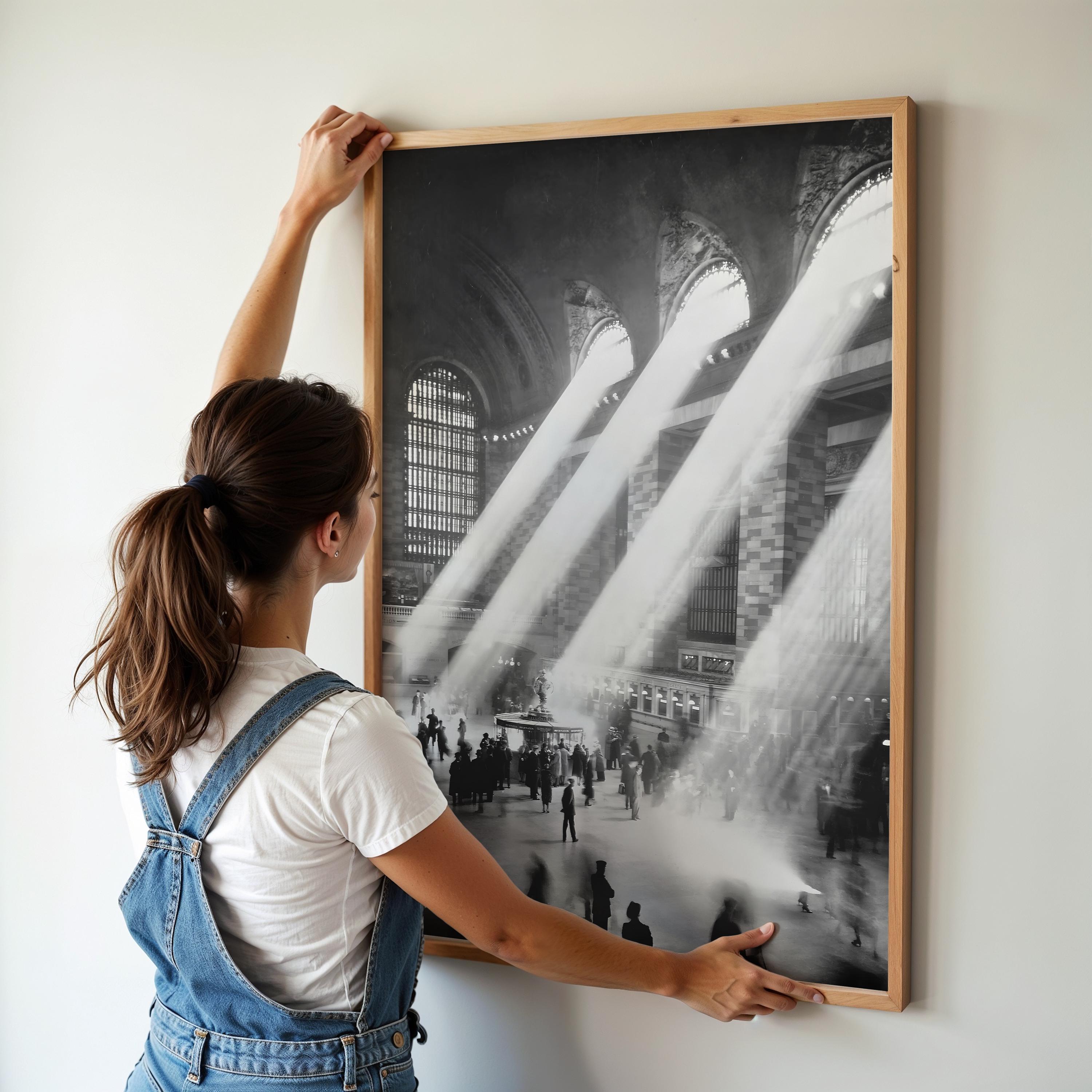 Grand Central Station, Black and White Art, Vintage Wall Art