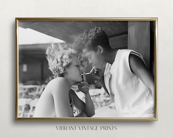 Vintage Women Smokers Print: Black and White Lesbian Art (Digital Download)