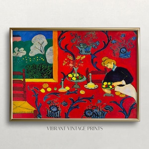 Matisse Red Room Print: Vintage Vibrant Wall Art (Digital Download)