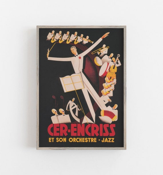 Vintage Jazz Band Art Deco Print (Digital Download)
