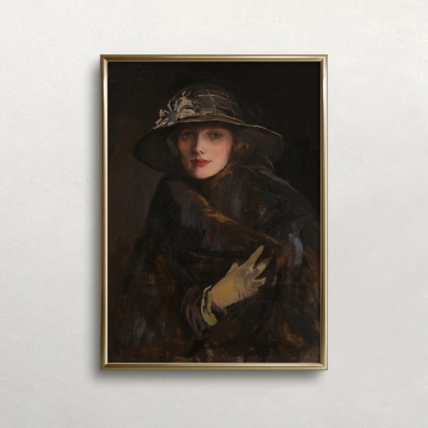 Woman Portrait | Victorian Woman | Vintage Wall Art | Moody Wall Decor | Dark Academia Decor | Digital DOWNLOAD | PRINTABLE Wall Art #267