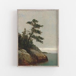 Landscape Vintage Painting | Vintage Wall Art | Old Pine | Rustic Wall Decor | Landscape Wall Art | DIGITAL DOWNLOAD | PRINTABLE Art #109