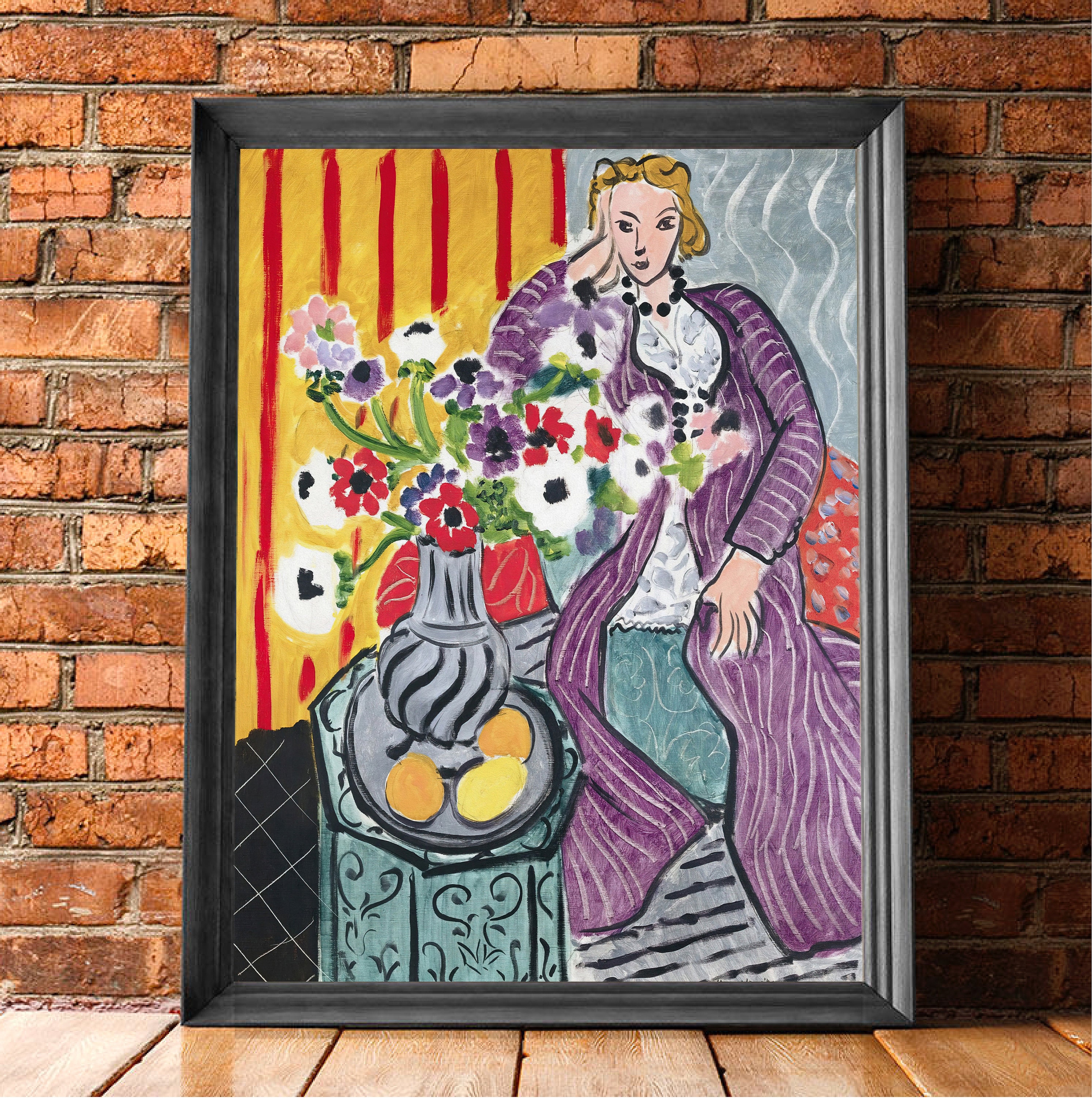 専用他の方発送× ​Matisse 【Woman in a Purple Matisse - Woman in a Purple Coat Print | Colorful Art Poster