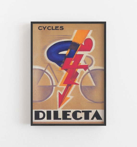 Vintage Bicycle Art Deco Print: French Cyclist Poster (Digital Download)