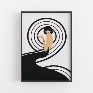 Retro Fashion Model Print: Mid-Century Mod Girl (Digital Download)