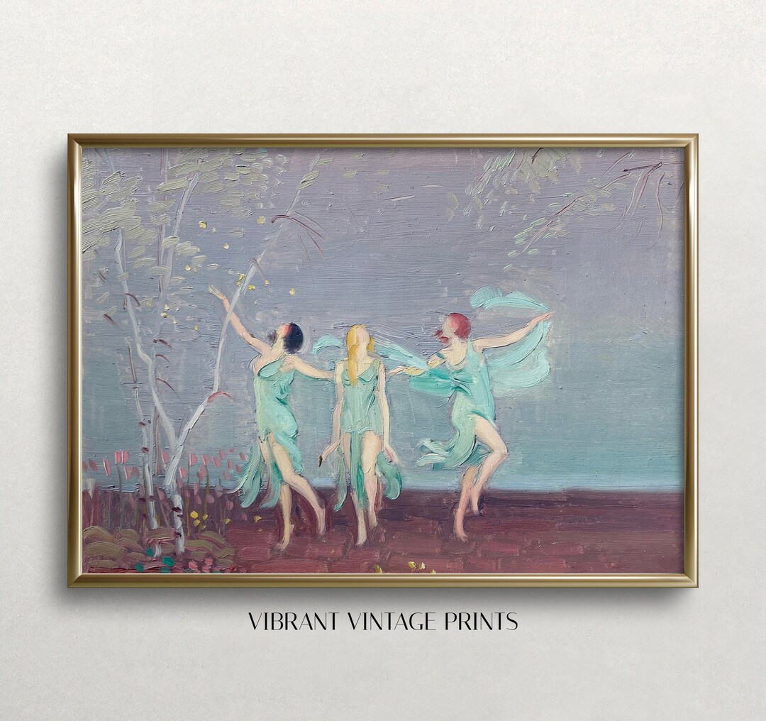 Three Graces Art Print: Vintage Dancing Women (digital Download) - Etsy