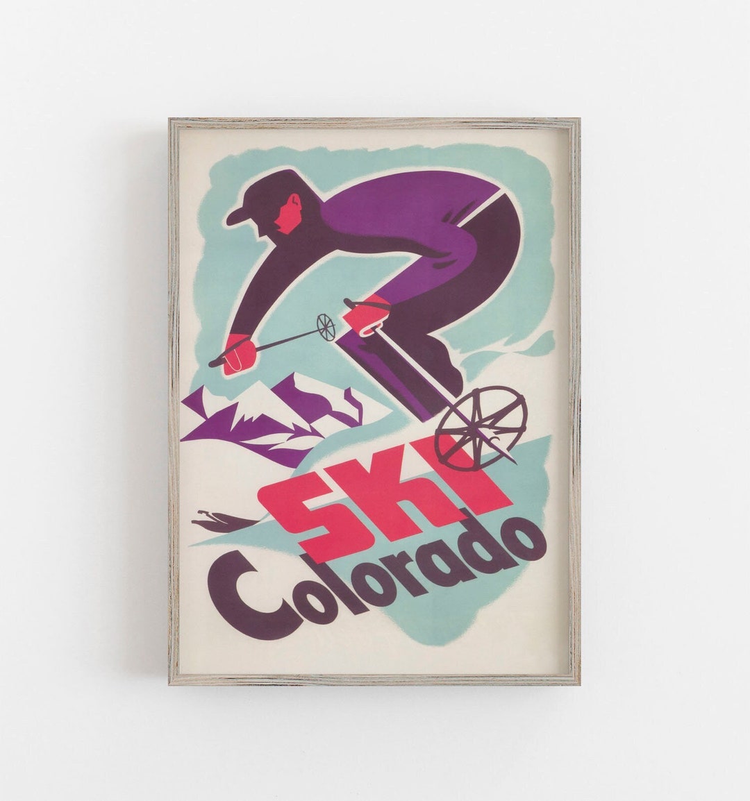 Ski Colorado Print Vintage Ski Poster Colorado Print - Etsy